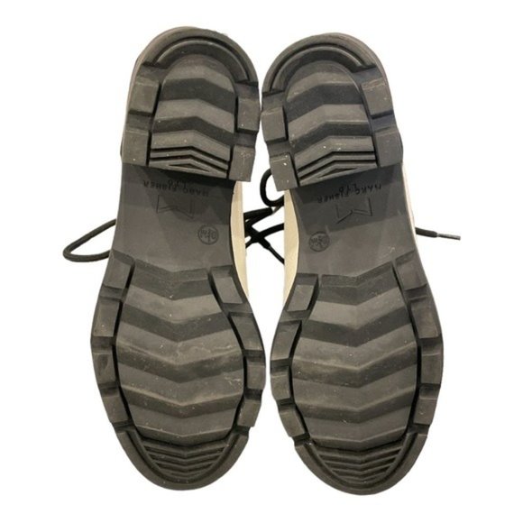 MARC FISHER Kini Ivory Leather Block Heel Bootie - Size 8.5 - Picture 6 of 7